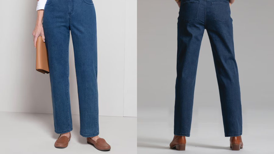DreamFlex Color Comfort Waist Relaxed Straight Leg Jeans: Your Perfect Blend of Style and Comfort