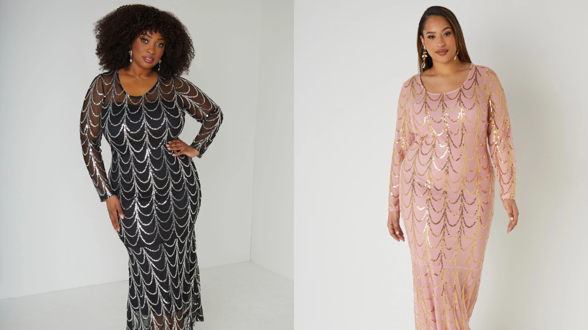 Stunning Sequin Detailed Mesh Mermaid Gown: Your Ultimate Evening Statement Piece