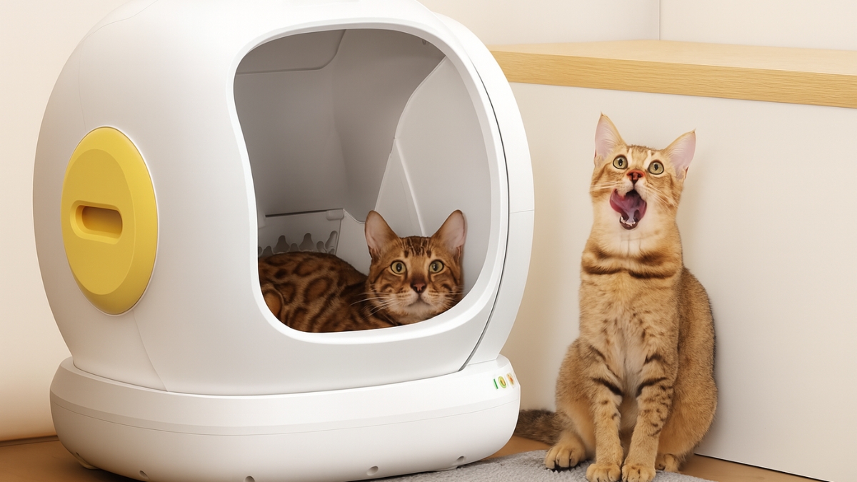 This Self Cleaning Litter Box From MeoWant Handles the Dirty Work So You Don’t