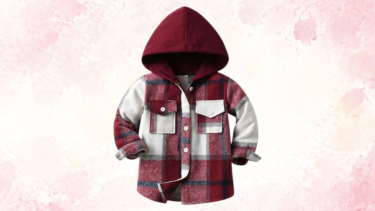 A Practical Choice for Cold Weather: Toddler Girls Hooded Plaid Coat