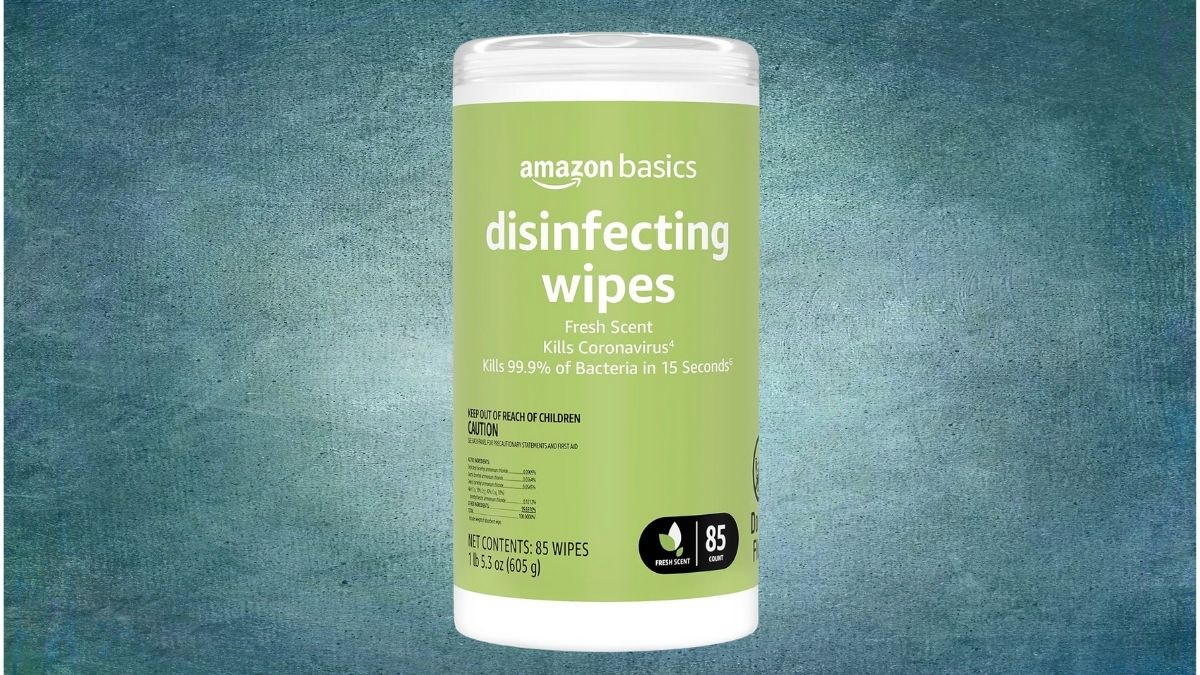 Amazon Basics Disinfecting Wipes, Fresh Scent, 85 Count