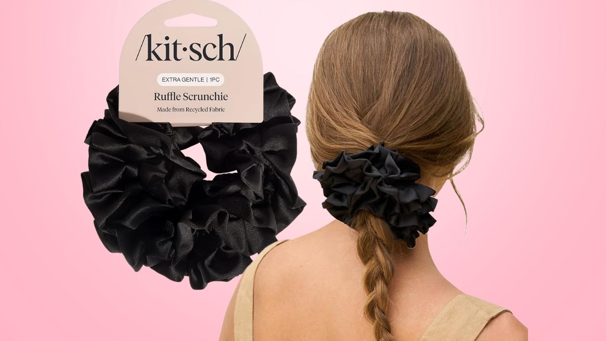 Kitsch Recycled Satin Ruffle Scrunchie