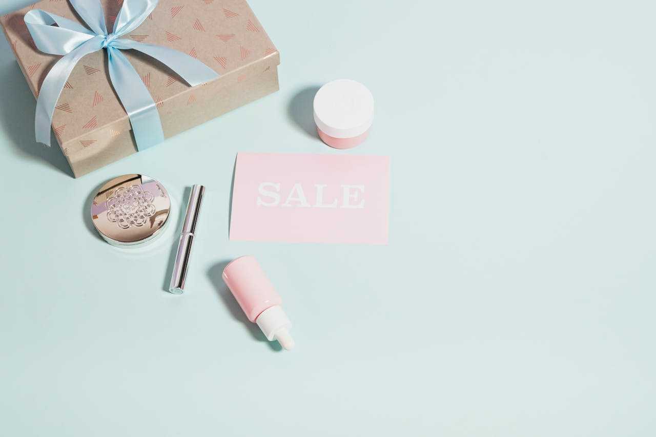 REVOLVE Gift Cards displayed on a modern fashion shopping background with luxury accessories